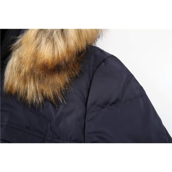 Down Coat With Fur Hood With 90% Down Parka Puffer Jacket - Picture 7 of 7